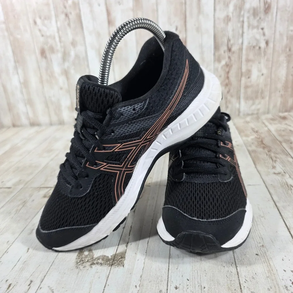 ASICS Gel-Contend‎ 6 Womens Running Shoes Black Rose Gold 1012A570 Size 6.5
